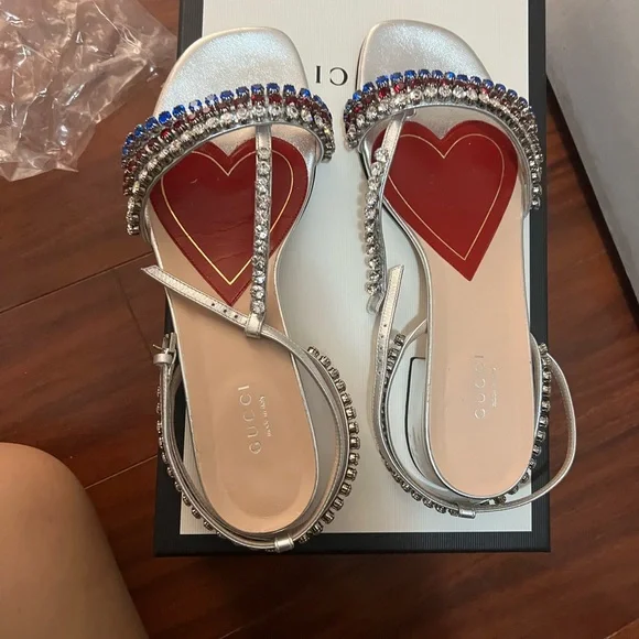 Gucci funky rhinestone shoes wore once - Picture 2 of 5